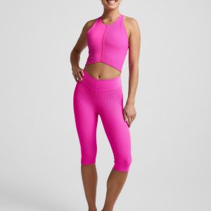 Impulse Ribbed V-Waist Pedal Pusher Legging