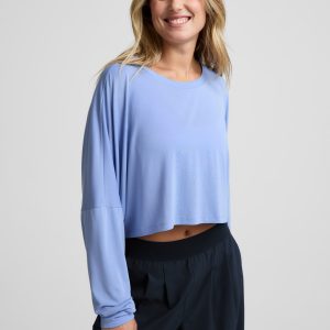 Studio Luxe Cropped Long Sleeve Tee