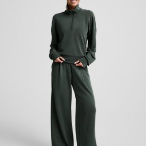 Luxe Sandwash Half Zip Pullover