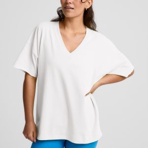 SoftKnit Better Than Ever Oversized V-Neck Cotton Tee