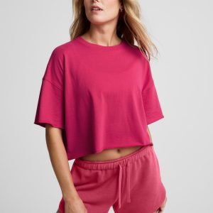 SoftKnit Better Than Ever Cropped Cotton Tee