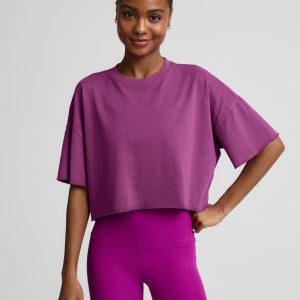 SoftKnit Better Than Ever Cropped Cotton Tee