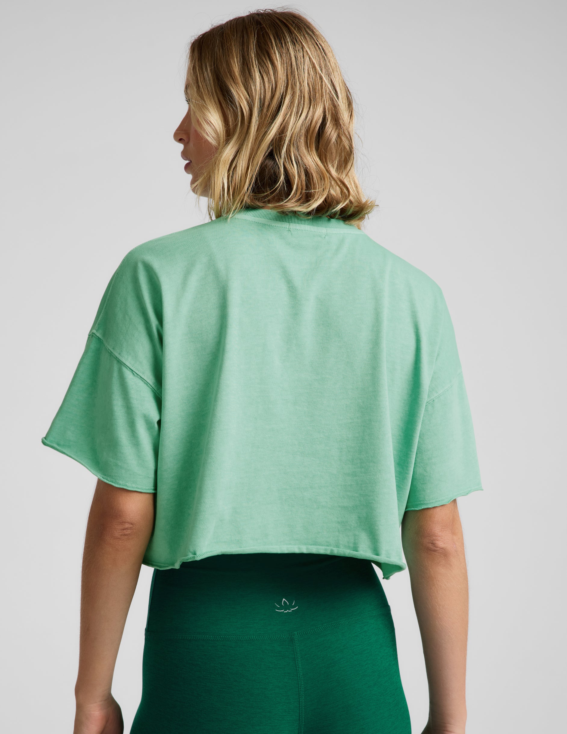 SoftKnit Better Than Ever Cropped Cotton Tee - Image 2