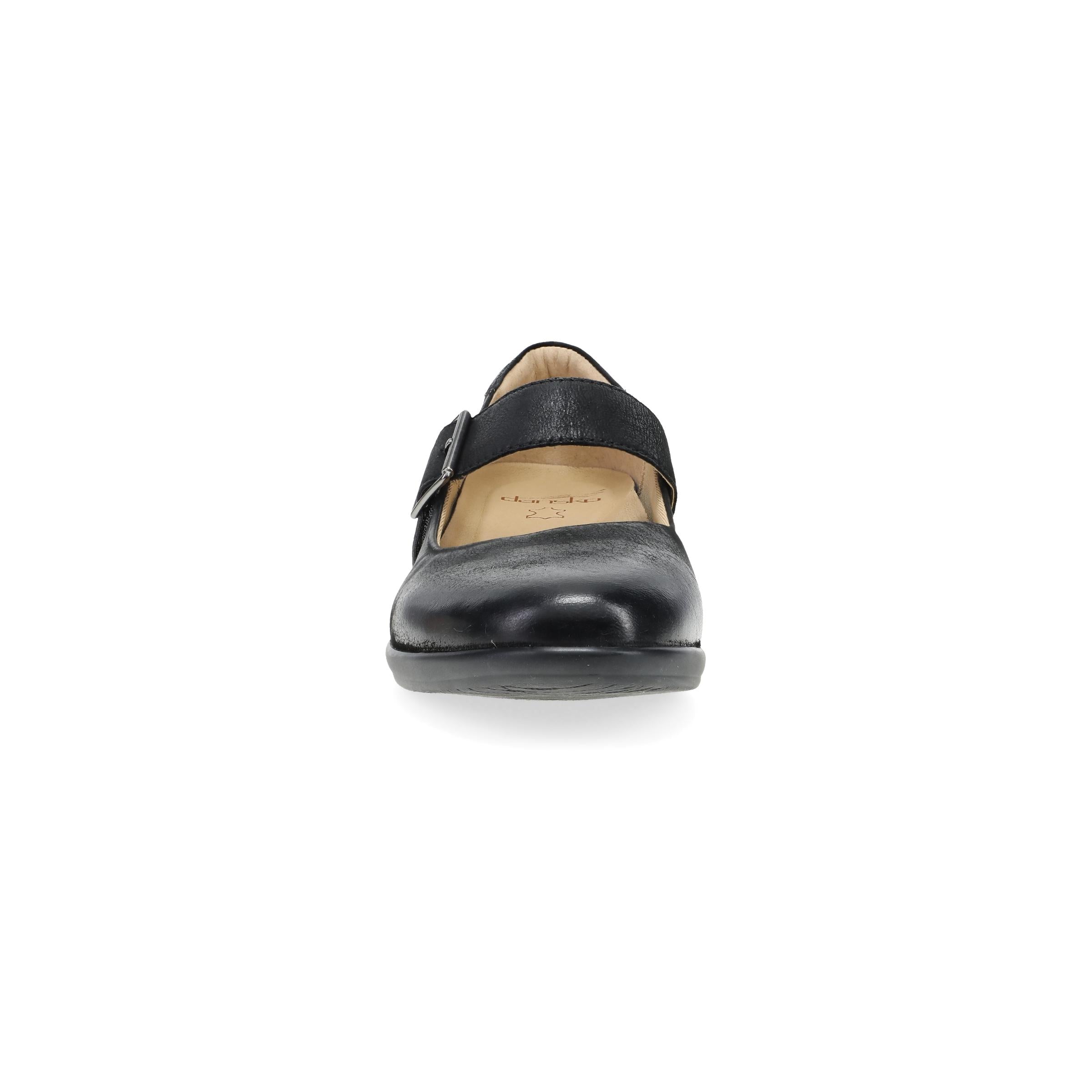 Collette Wide Black Burnished Nubuck - Image 4