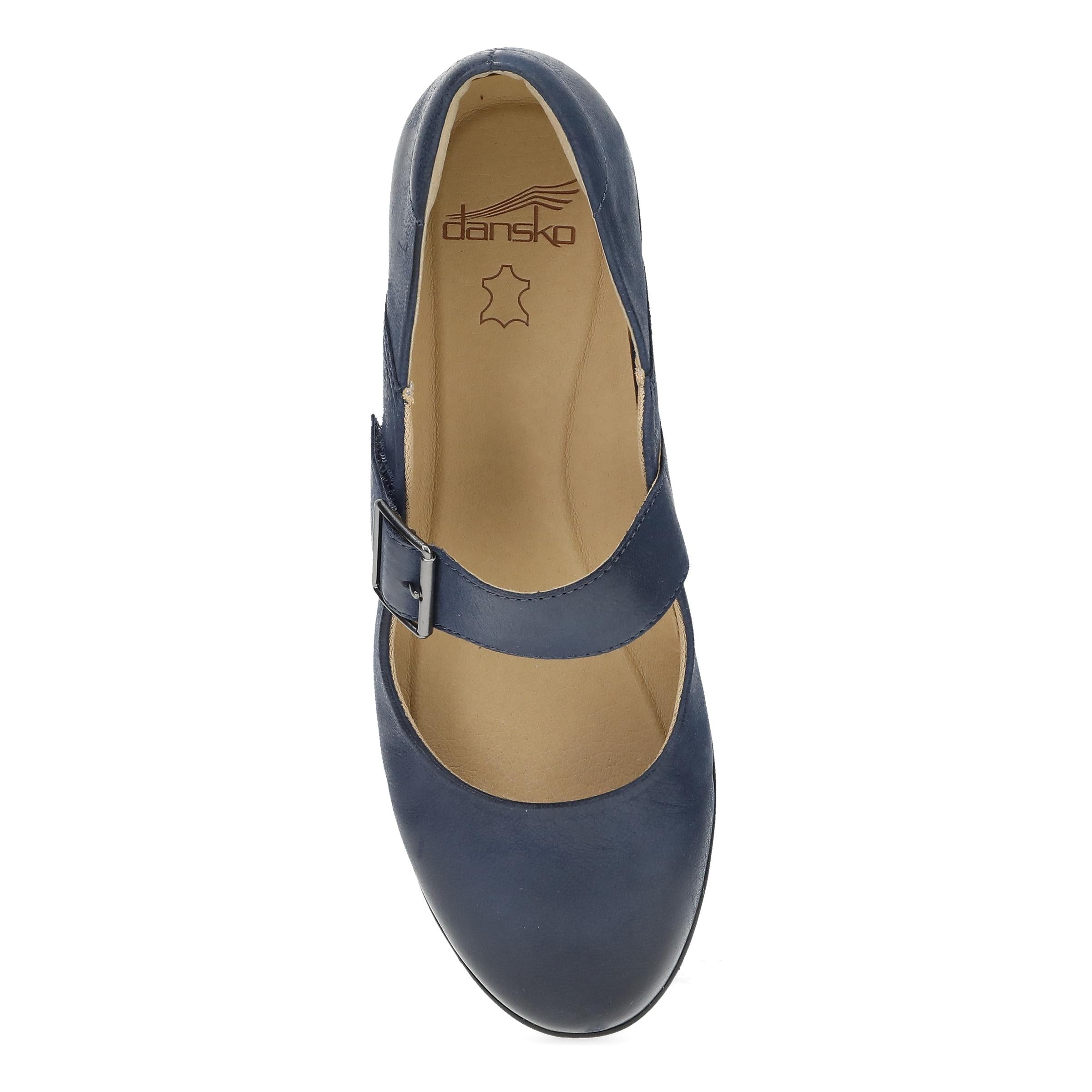 Collette Wide Navy Burnished Nubuck - Image 5