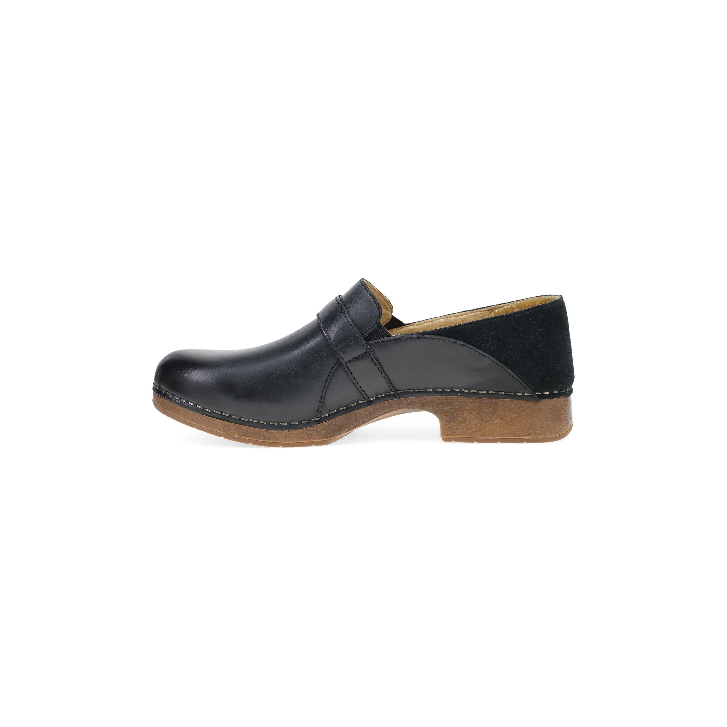 Margaret Black Burnished Calf Clog - Image 3
