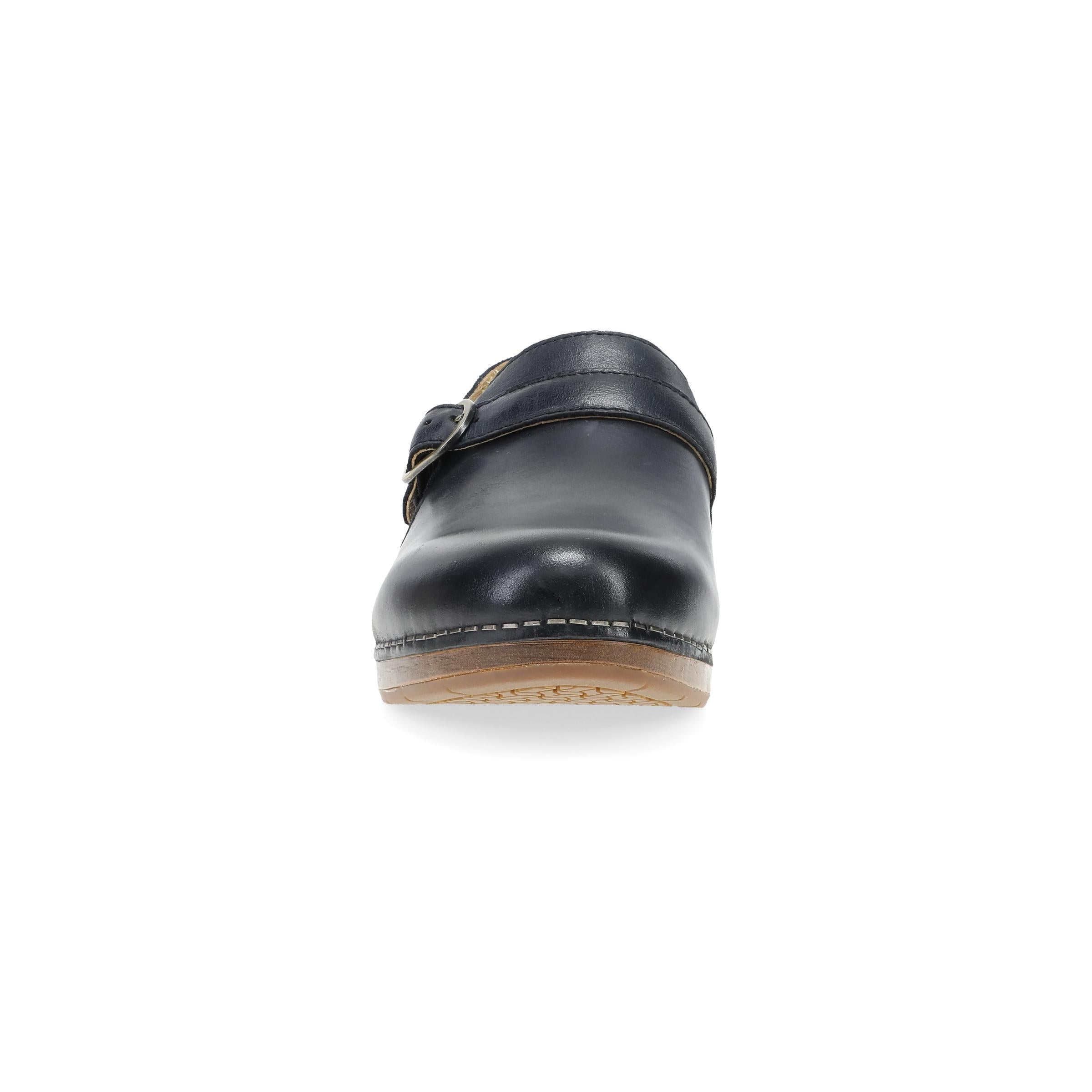 Margaret Black Burnished Calf Clog - Image 4