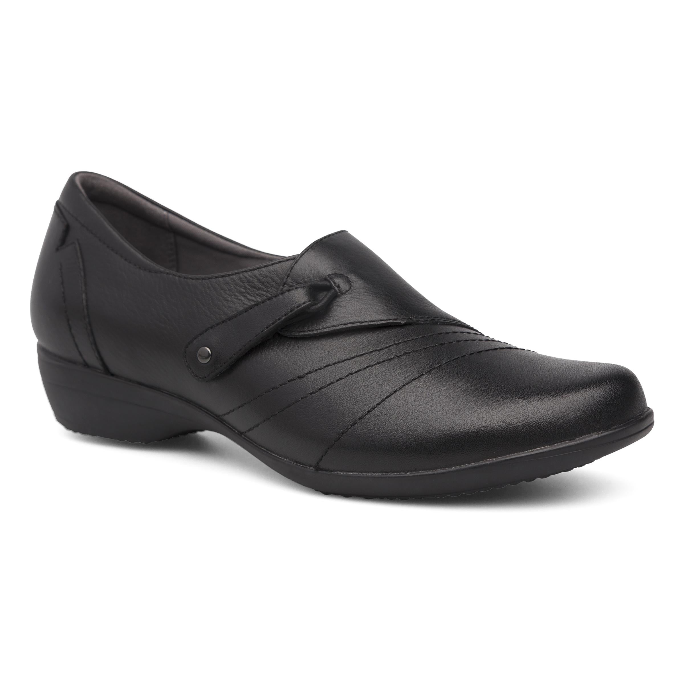 Franny Wide Black Leather