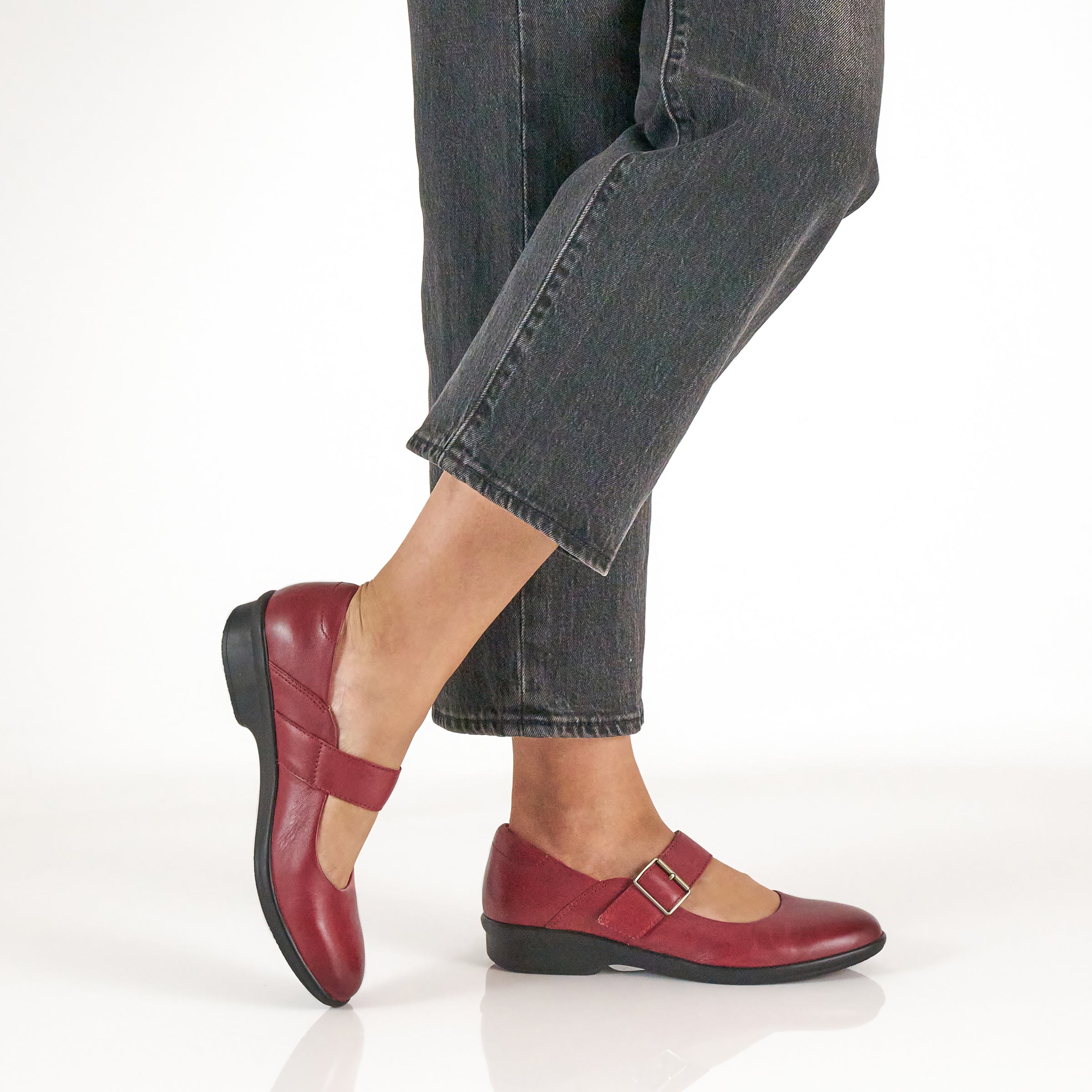 Collette Red Burnished Nubuck - Image 2