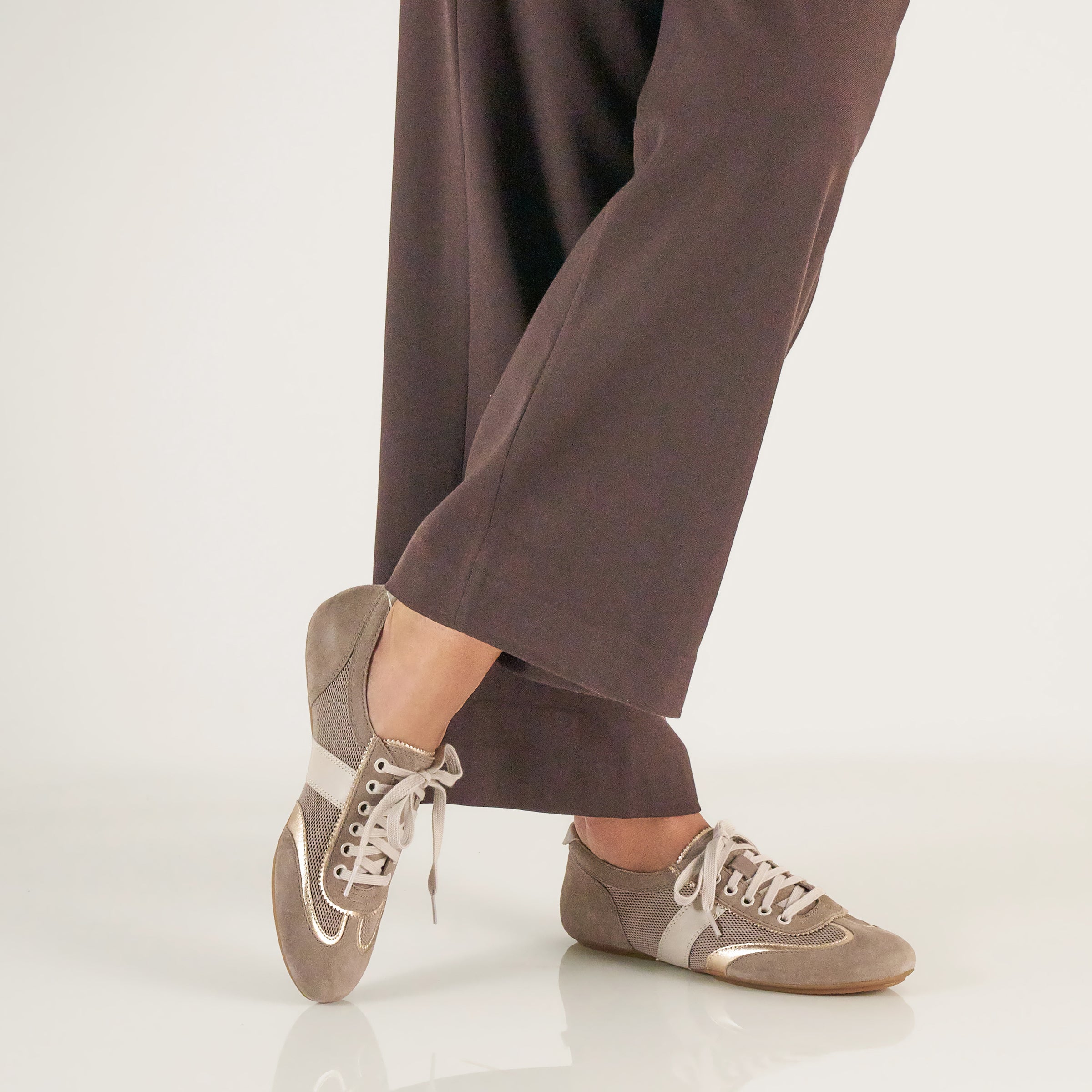 Milana Taupe/Gold Suede - Image 2
