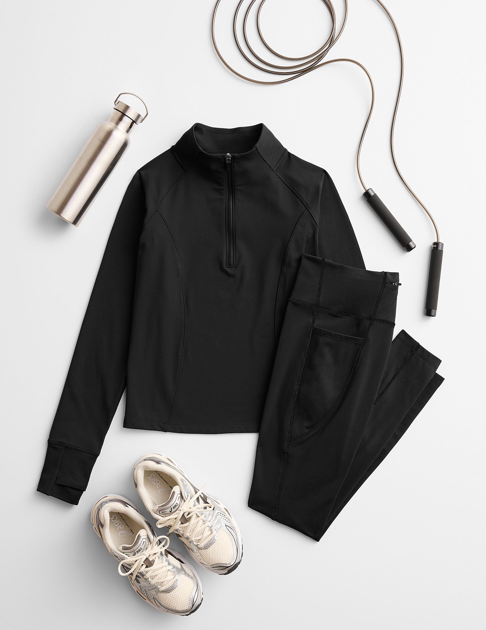 Pacer Fleece-Backed Zip Pocket Full Length Legging - Image 5