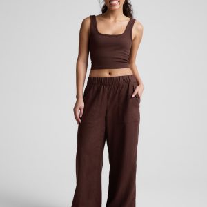SoftWash Linen Easy Wide Leg Pant 29