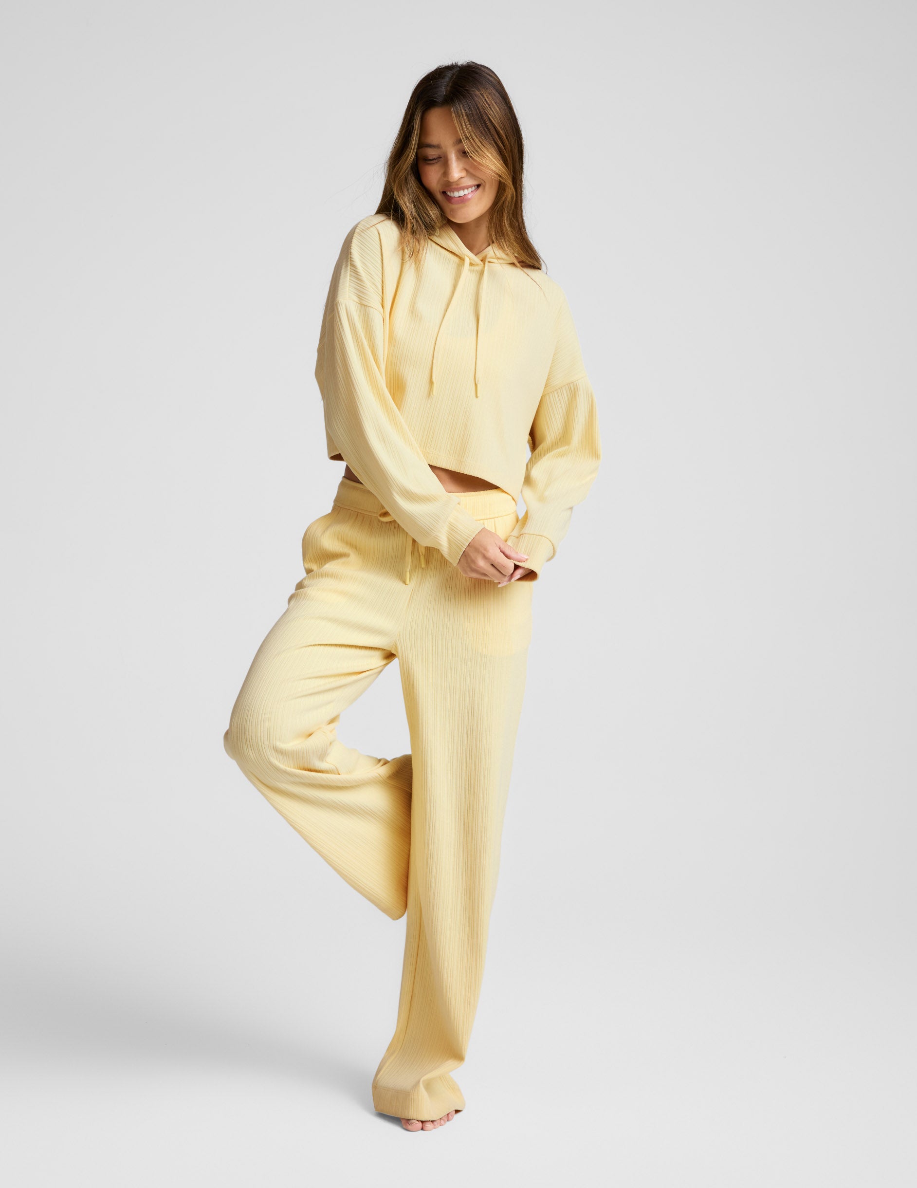 Breathe Easy Ribbed Cropped Hoodie - Image 2