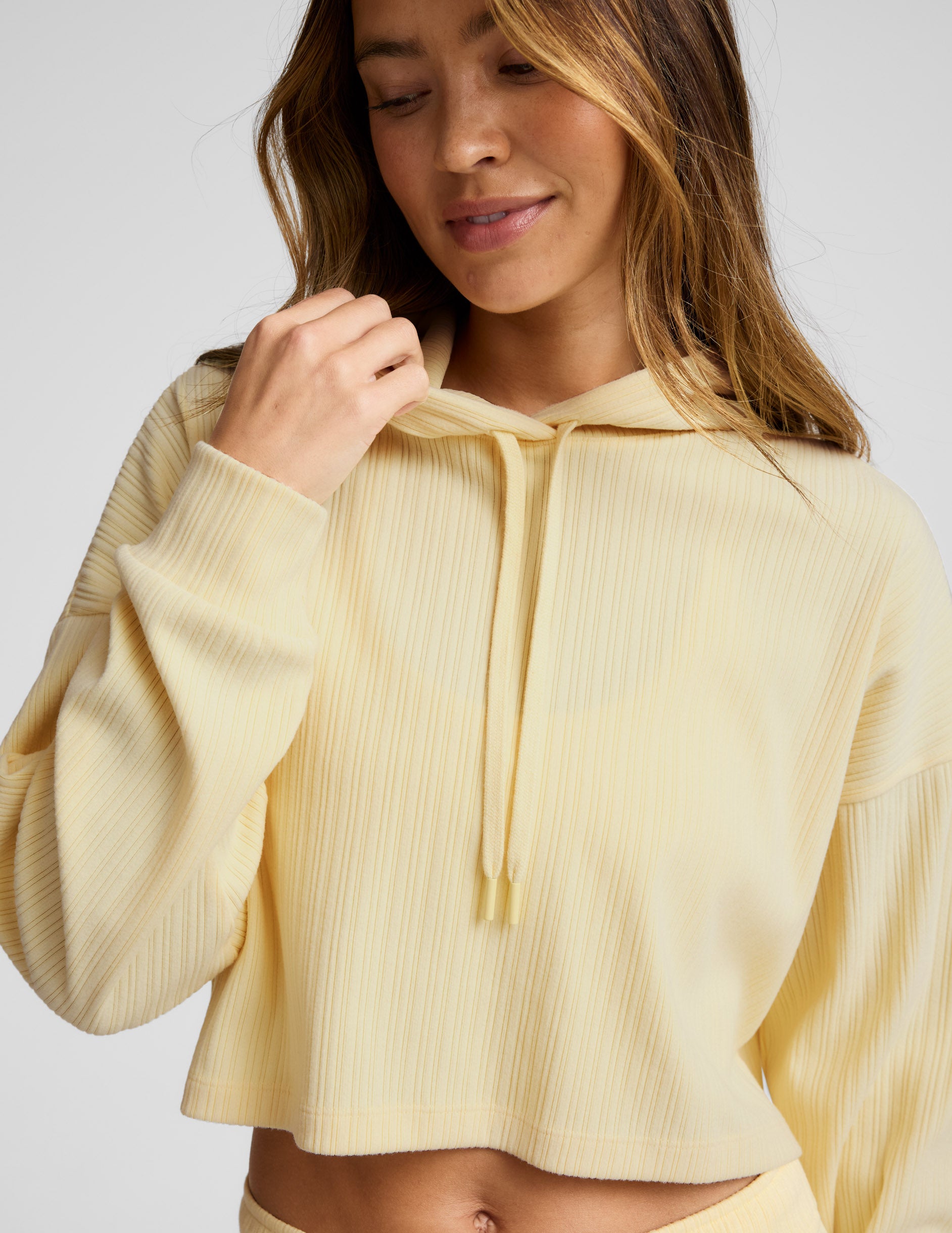 Breathe Easy Ribbed Cropped Hoodie - Image 3