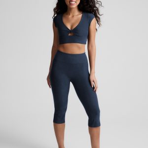 Spacedye??? Mid-Rise Slit Pedal Pusher Legging