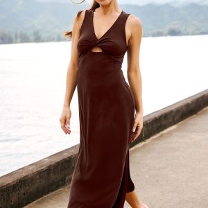 Twist Cutout Midi Dress