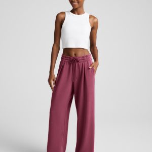 Luxe Sandwash Double Knit Wide Leg Pant