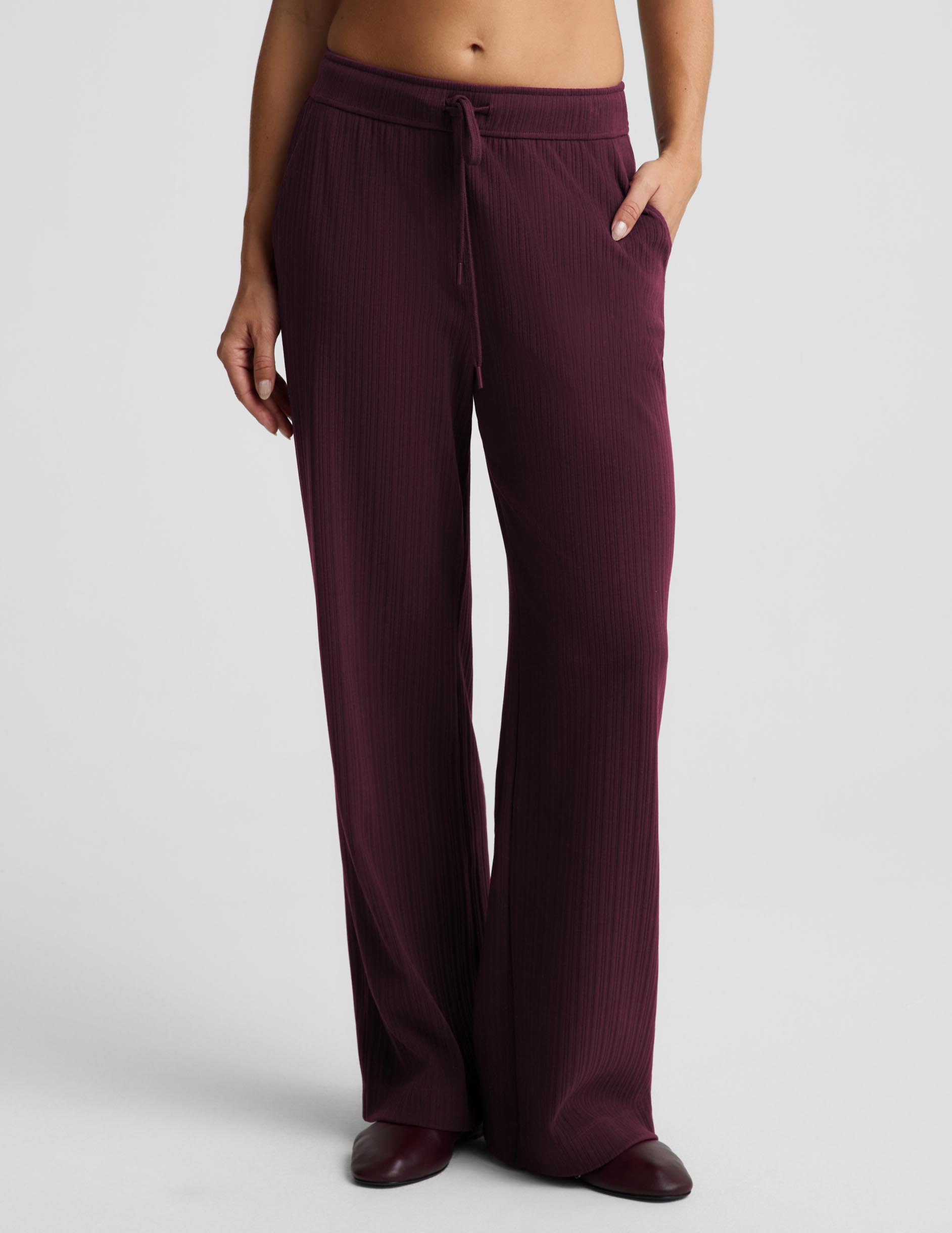 Breathe Easy Ribbed Wide Leg Pant - Image 2