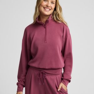 Luxe Sandwash Half Zip Pullover