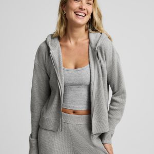 Rest Day Waffle Hooded Jacket